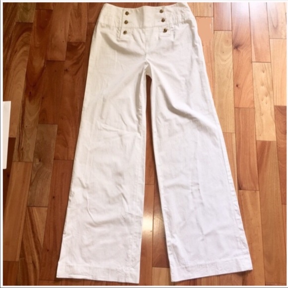 Ralph Lauren Pants - Ralph Lauren High Waisted White Sailor Trousers Ralph Lauren Pants - Ralph Lauren High Waisted White Sailor Trousers